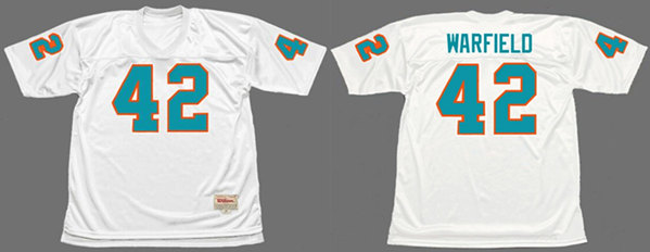 Men's Miami Dolphins ACTIVE PLAYER Custom White 1972 Throwback Stitched Jersey